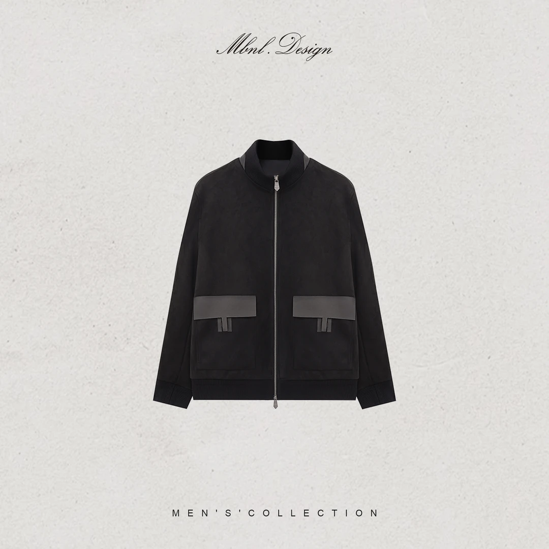 MBNL-F「Stand」秦磊男装90白鹅绒绵羊皮棒球领羽绒服LL-WYR7035