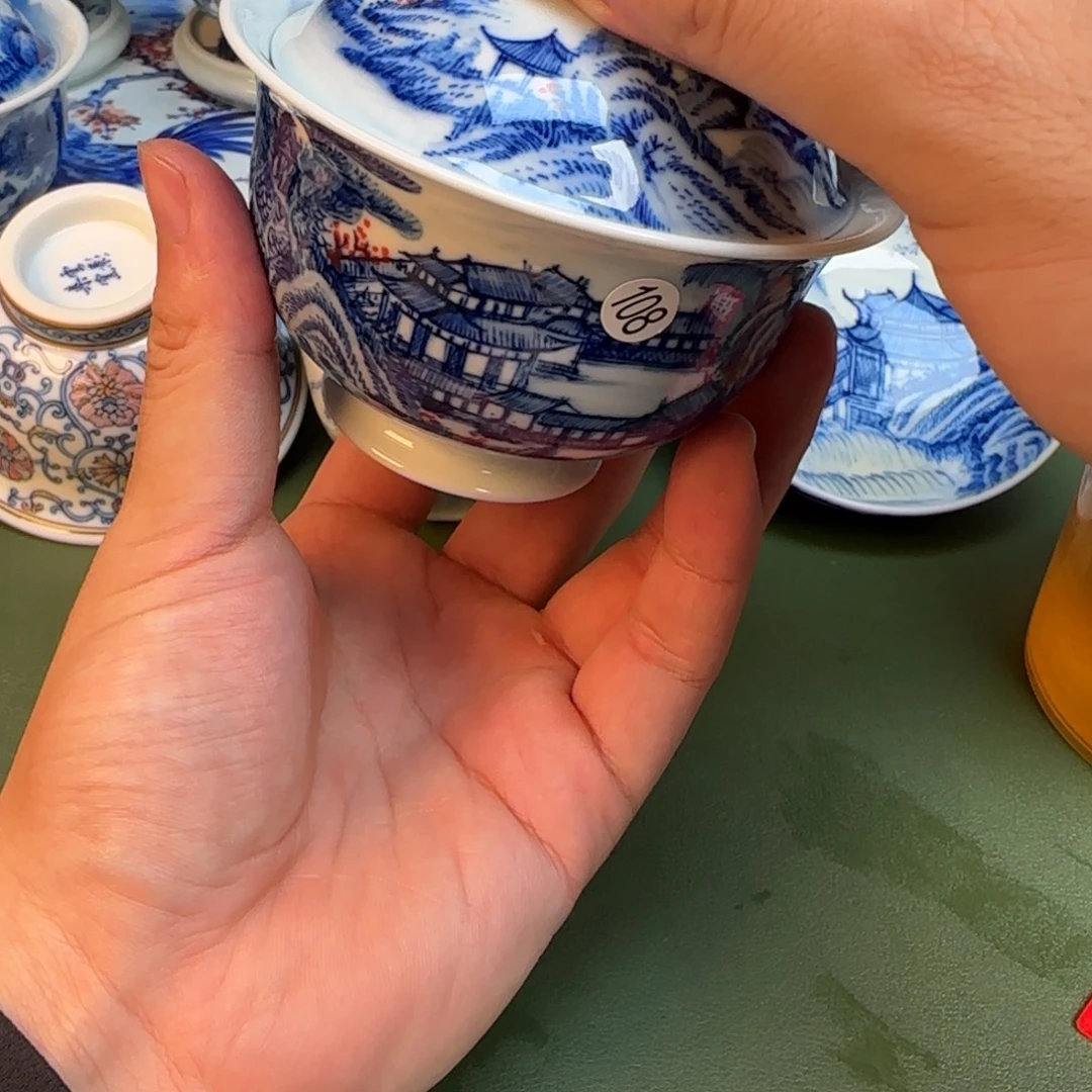 彦祖纯手工手绘茶具108
