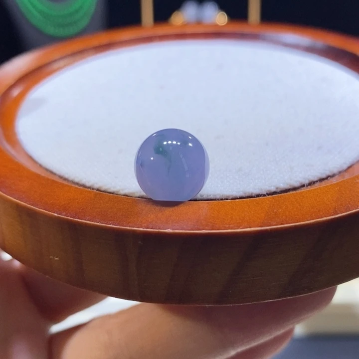 翡翠未镶嵌吊坠(不含链)翡翠妖紫色飘花珠卡12+