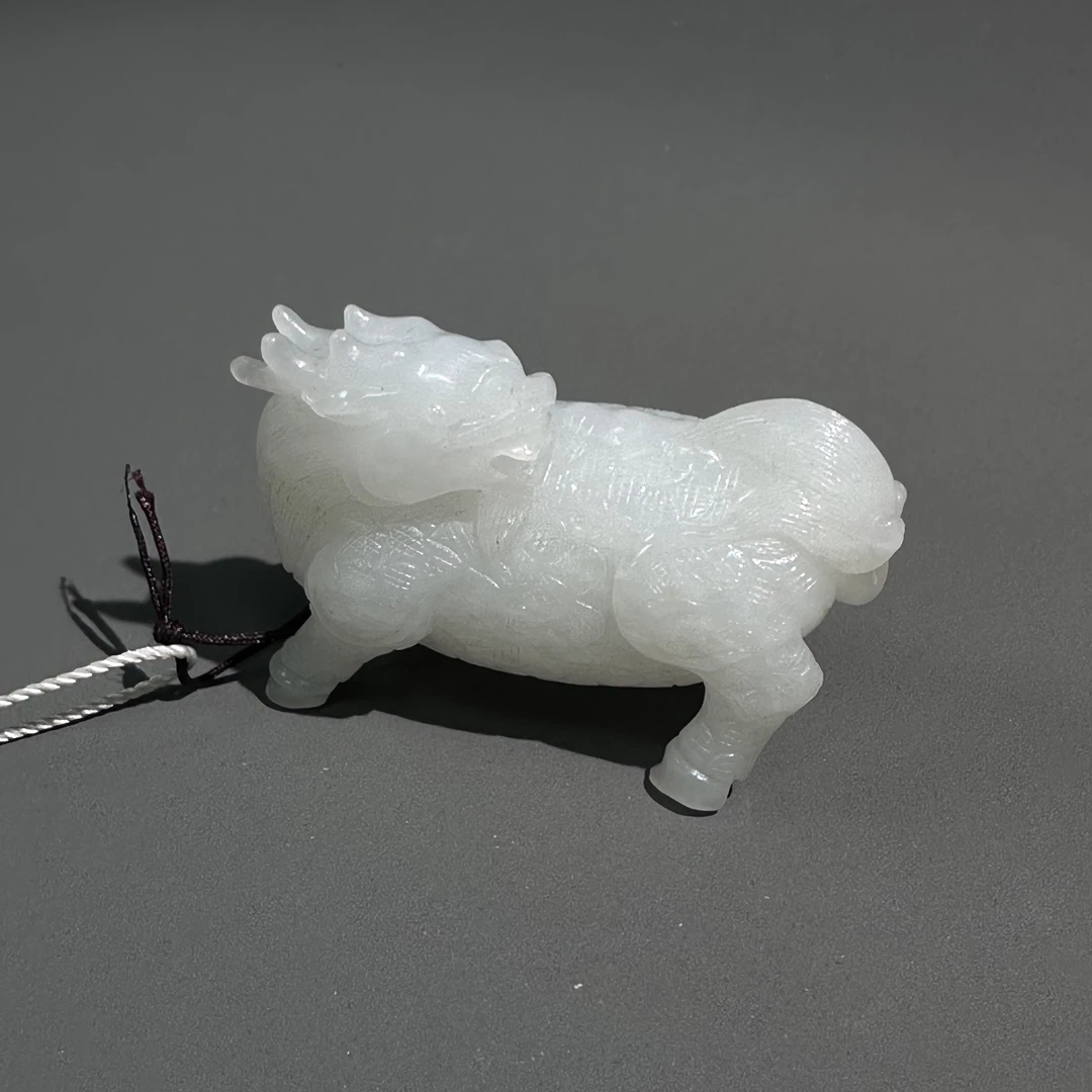 清代和田玉麒麟