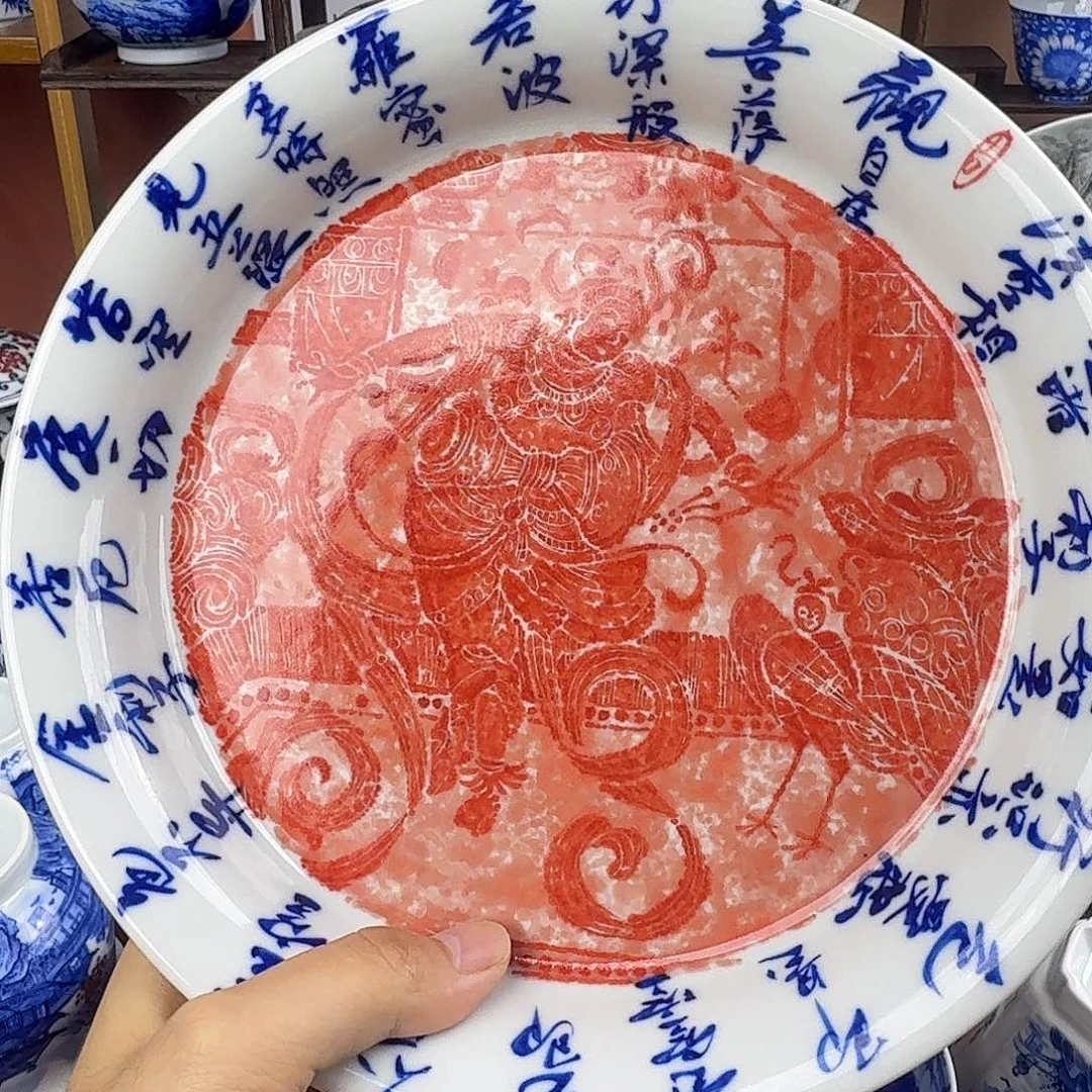 一***雨景德镇陶瓷手绘作品