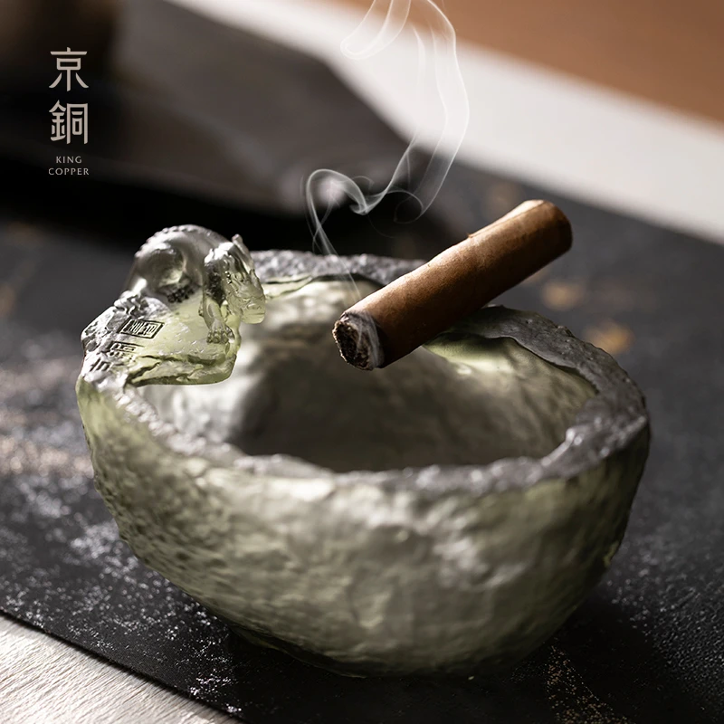 京铜原创归墟琉璃器皿茶洗建水笔洗聚宝缸纯手工打造茶道大容量