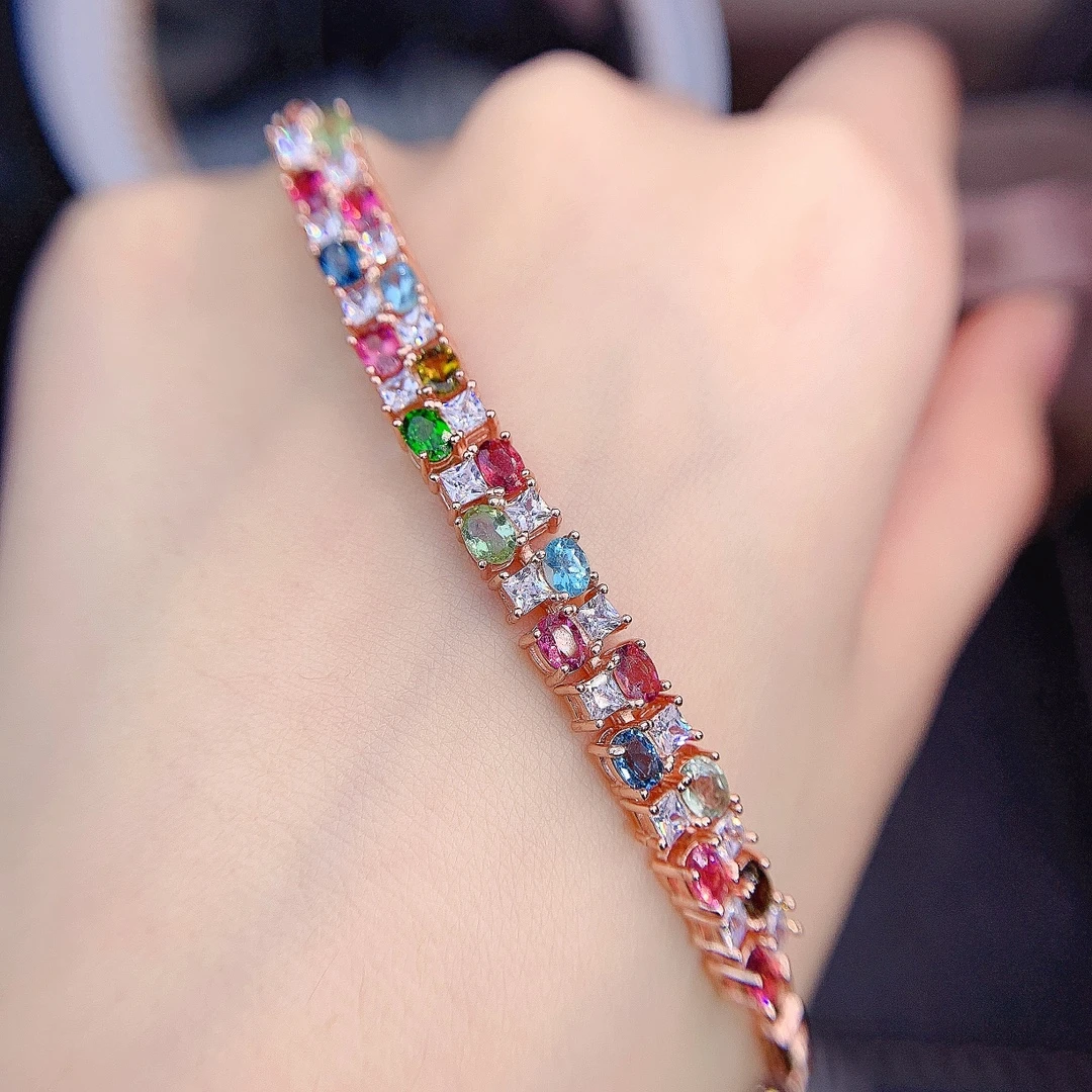 51119-CBGFCP9天然碧玺手链（3mm）