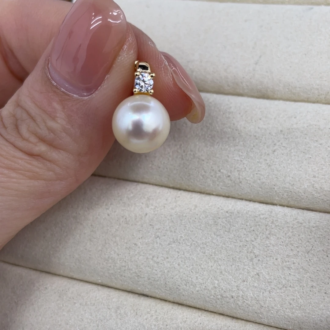 海水珍珠银S925镶嵌颈饰