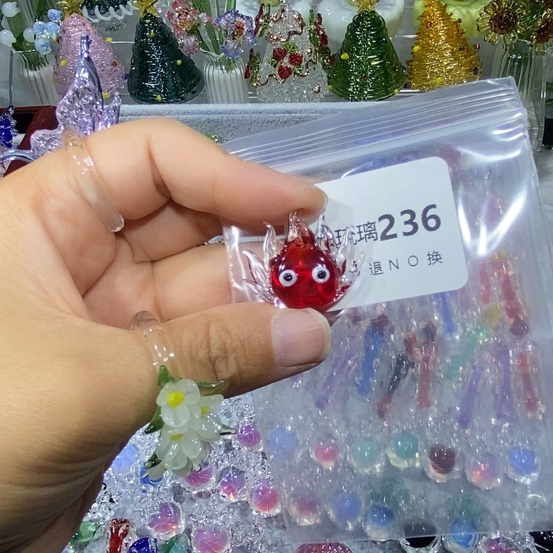 S***l玻璃吊坠（不含链）236红色火焰