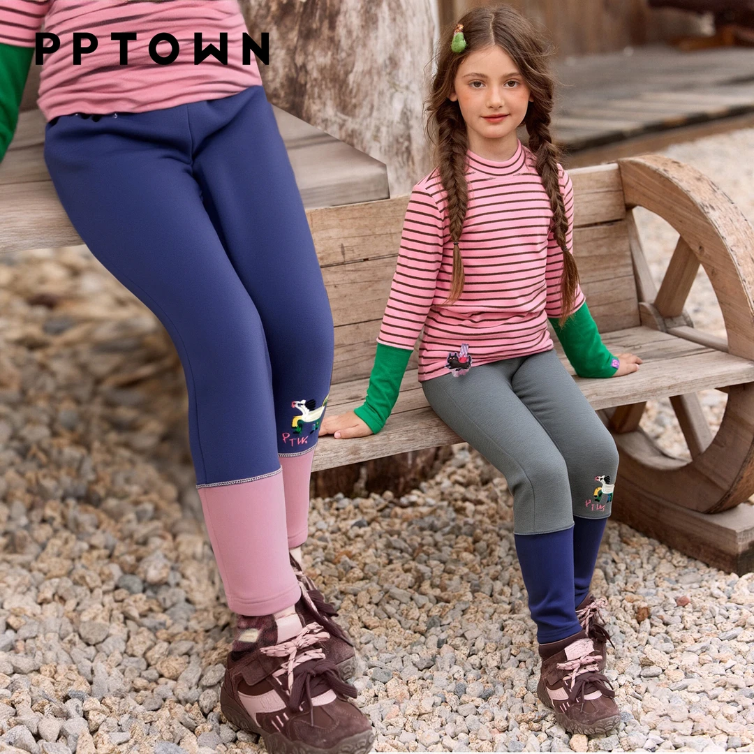 女童加绒打底裤2025秋季新款儿童洋气外穿休闲长裤巴巴小镇13872