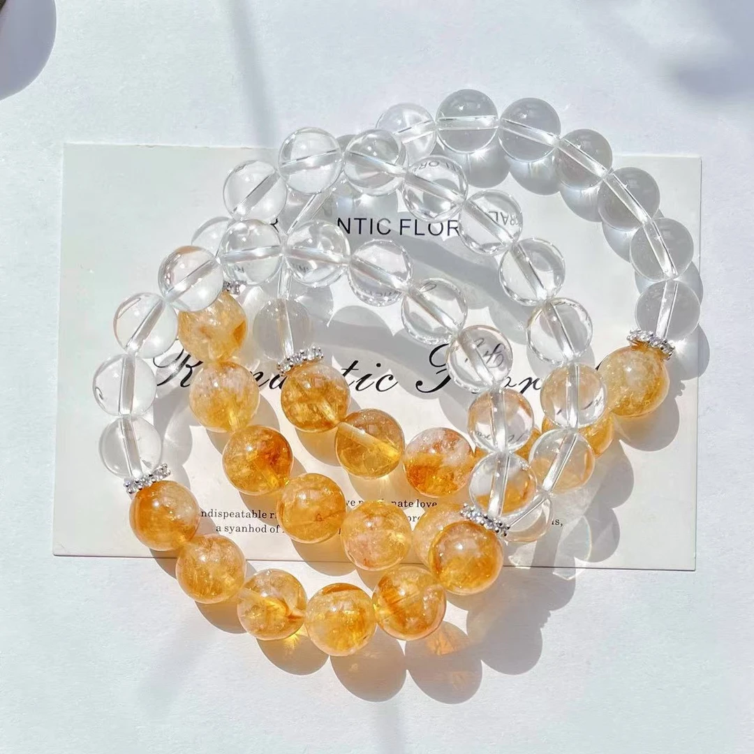 天然水晶彩宝手串手链情侣款百搭时尚男女