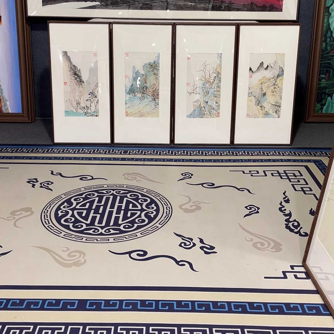 国画手绘画作品带框80/40