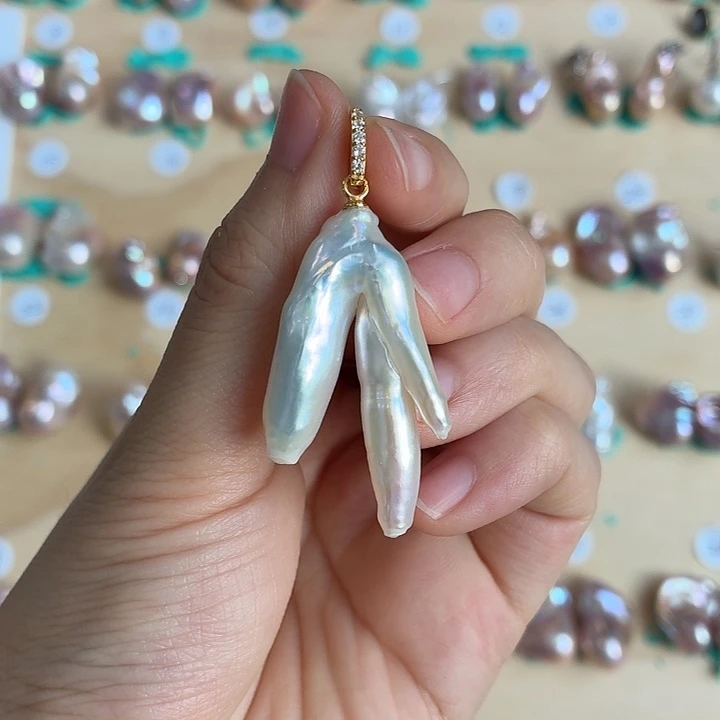 淡水珍珠银S925镶嵌颈饰