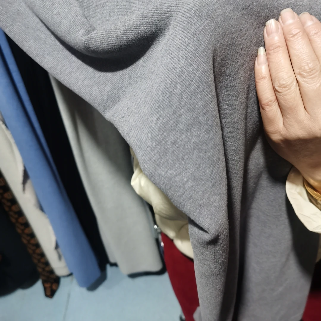 醋酸天丝羊绒布料烟灰色1.5米