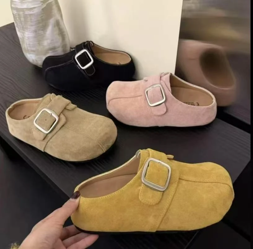 COCO【退货补运费】5cm夏底百搭时尚外穿女勃肯半包拖韩版潮鞋1659