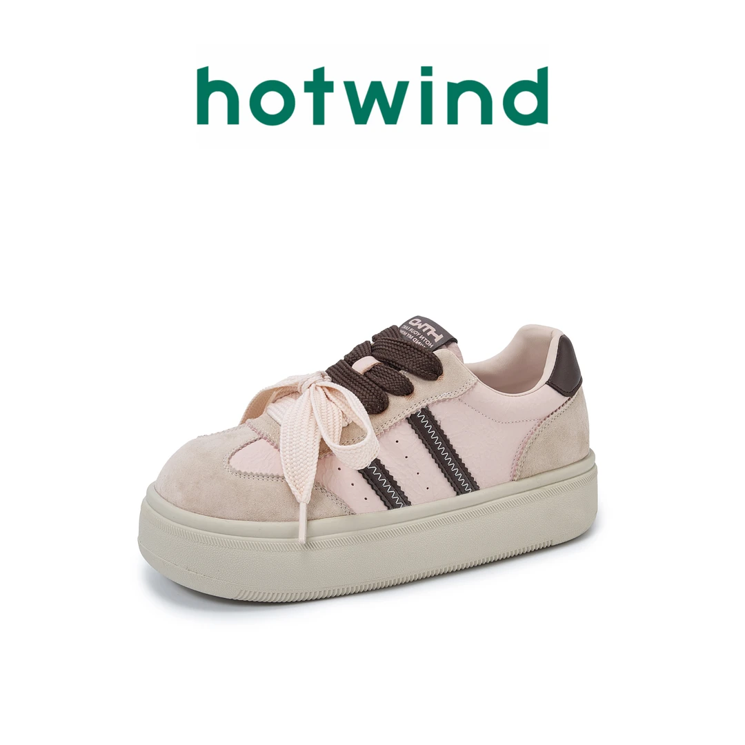【粉黛佳人】Hotwind/热风德训鞋女款春季百搭运动鞋休闲女鞋