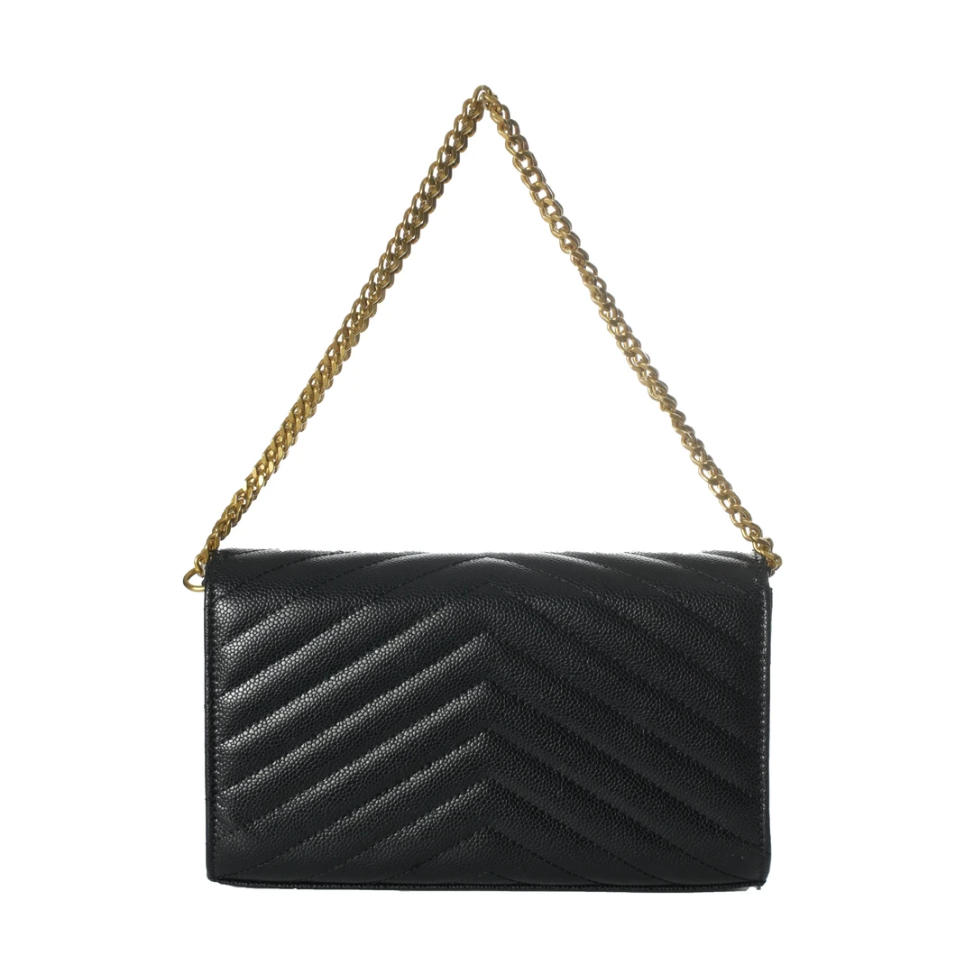 2025年新款轻奢百搭手提斜挎单肩包 6189-黑色 23*7*14cm