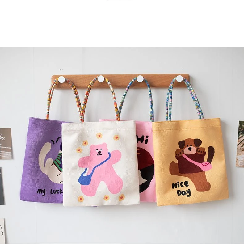 大容量卡通印花手提包托特包便利包