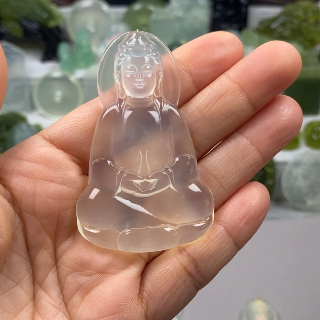 晓***涵蛇纹石玉未镶嵌颈饰