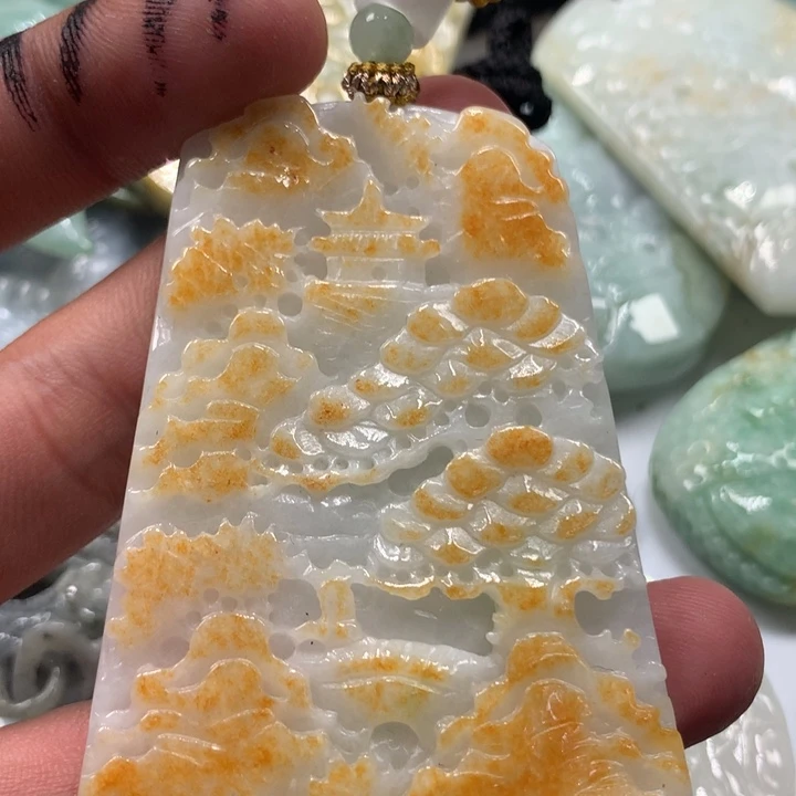 颈饰未镶嵌翡翠保真天然a货翡翠