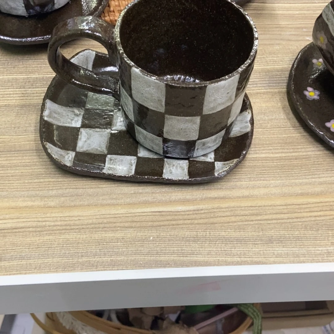 陶瓷小*手捏咖啡杯