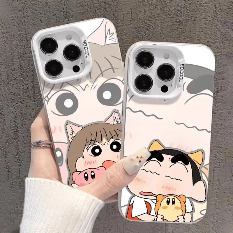 情侣小新妮妮适用苹果16手机壳华为可爱vivo卡通小米15防摔oppo套