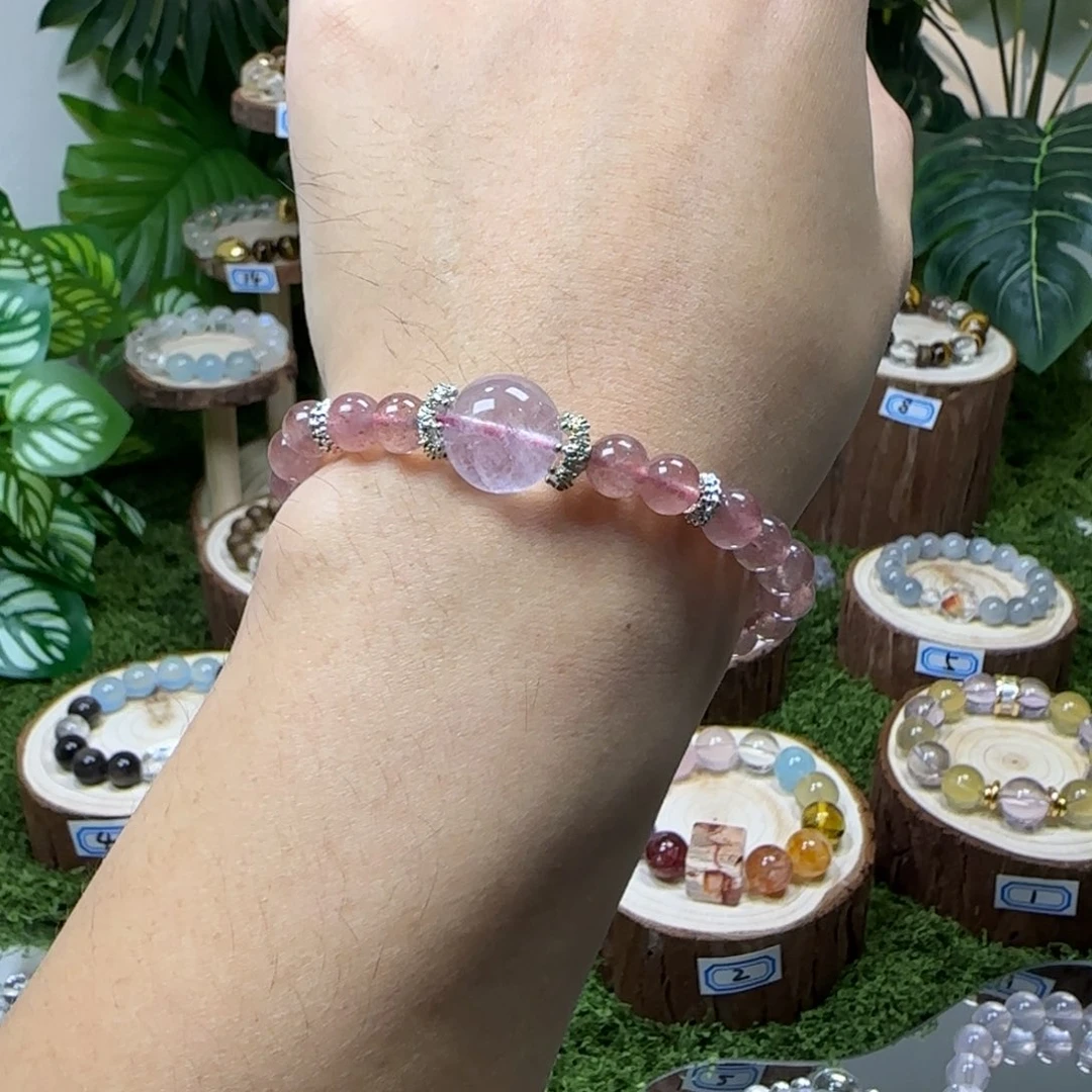 水晶手链未镶嵌天然水晶手串手链