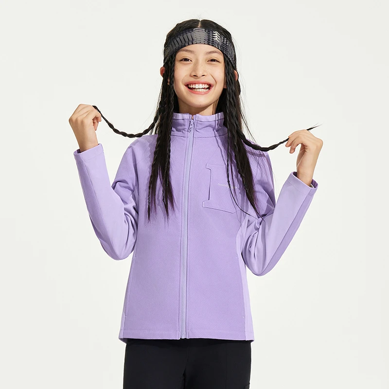 moodytiger24秋新女童加绒防风保暖户外运动外套【H2】