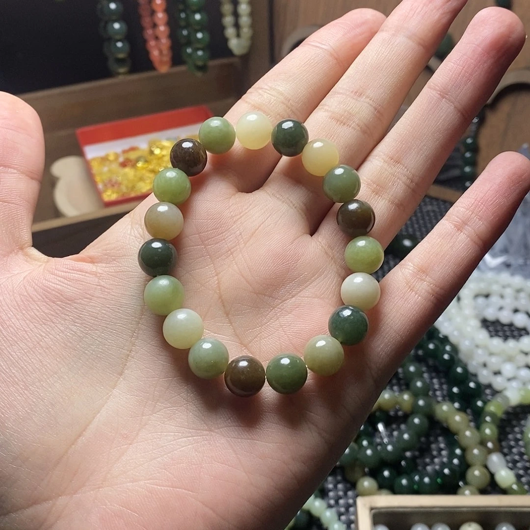 和田玉未镶嵌手串7