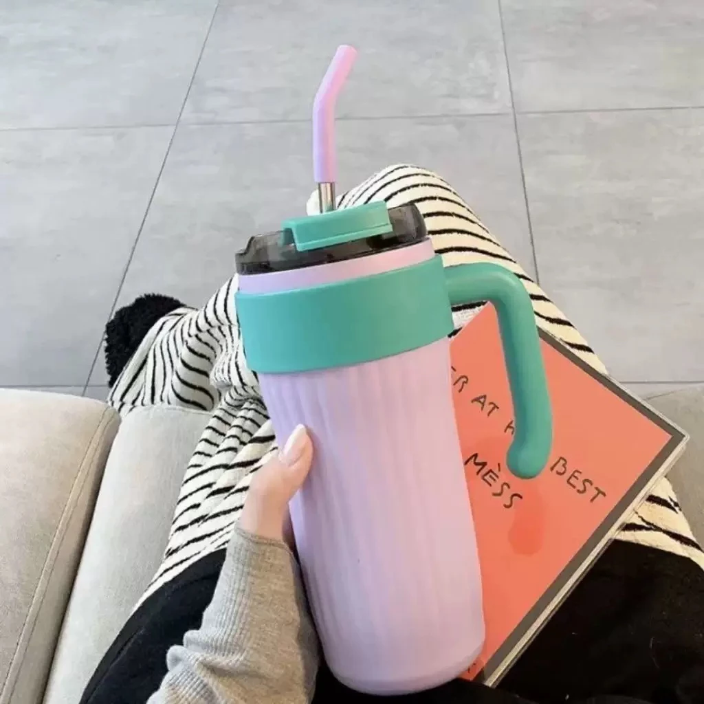 保温保冷咖啡杯吸管杯子