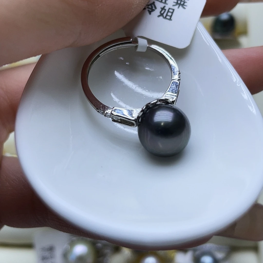 海水珍珠戒指银S925镶嵌