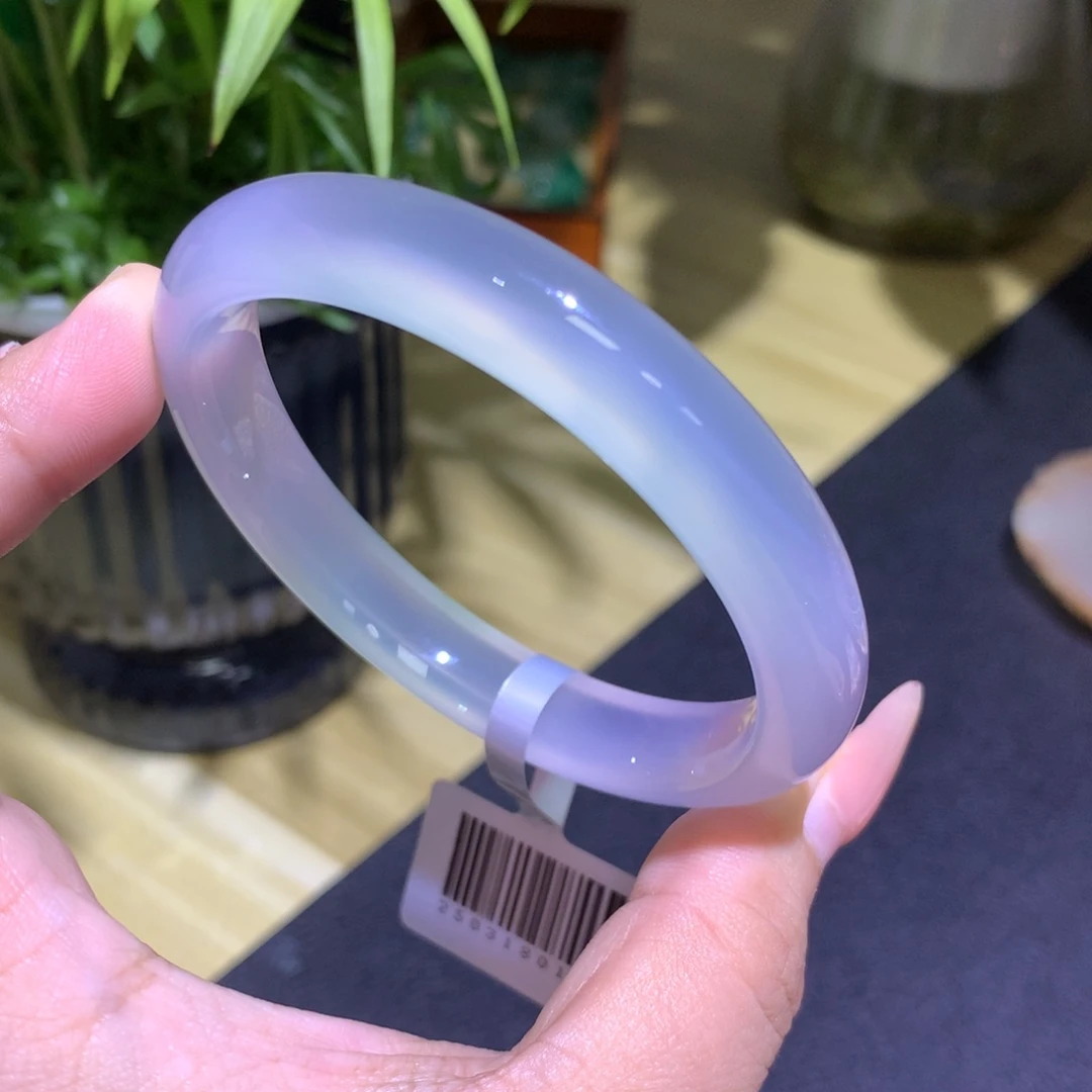 玛瑙/玉髓未镶嵌手镯紫绿