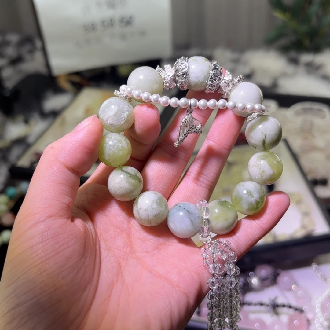 银S925镶嵌手链烟晶