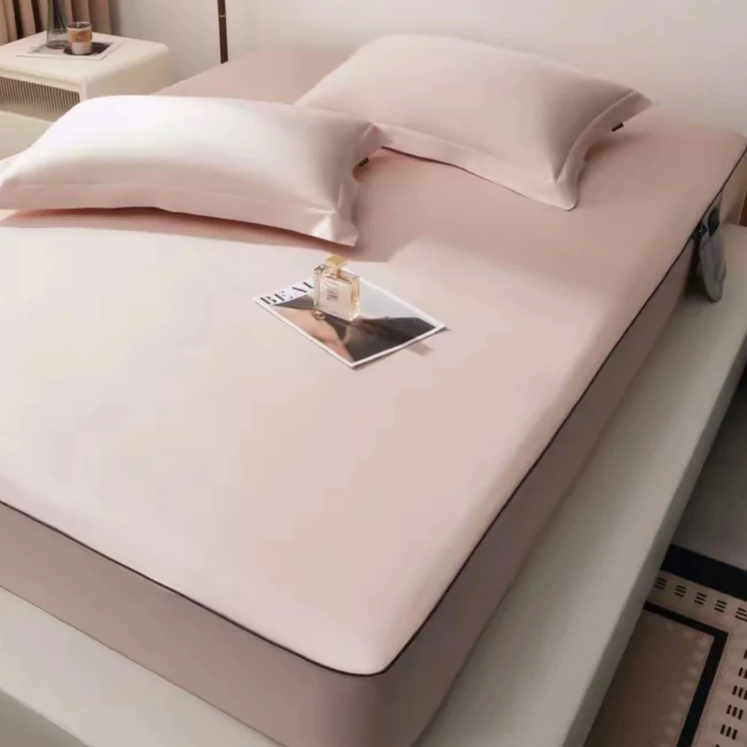 包装坏了AMSON床笠长绒棉三件套200*220～粉色W101