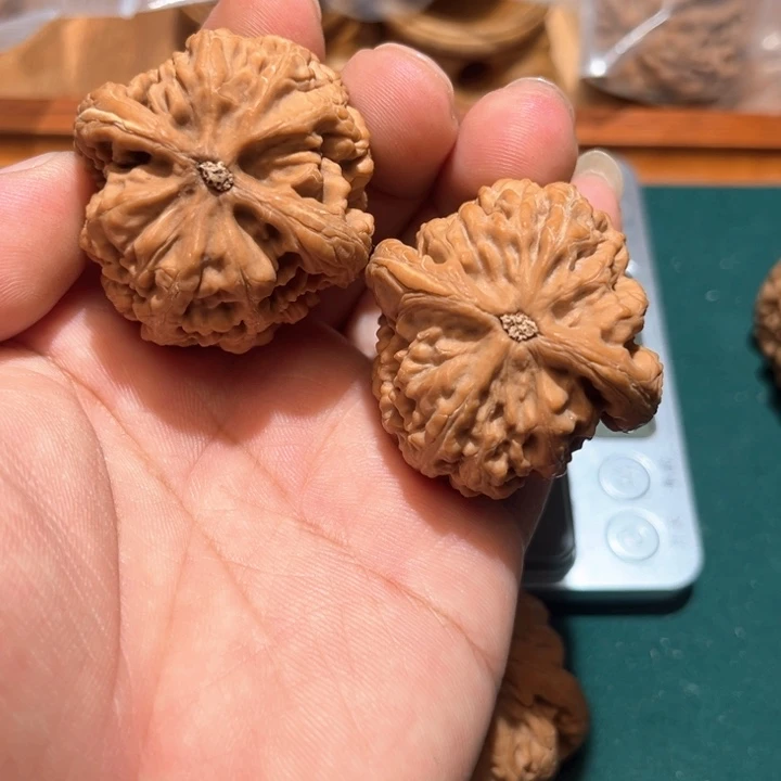 文玩核桃把件H**X文玩核桃手把件红锦鲤