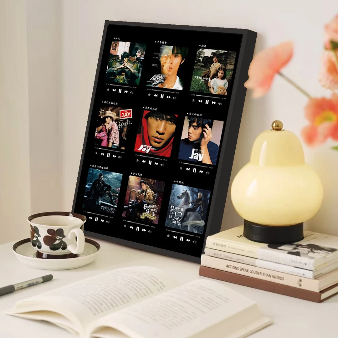 触摸按键音乐相框支持定制（相框播放音乐）追星送对象闺蜜创新礼物