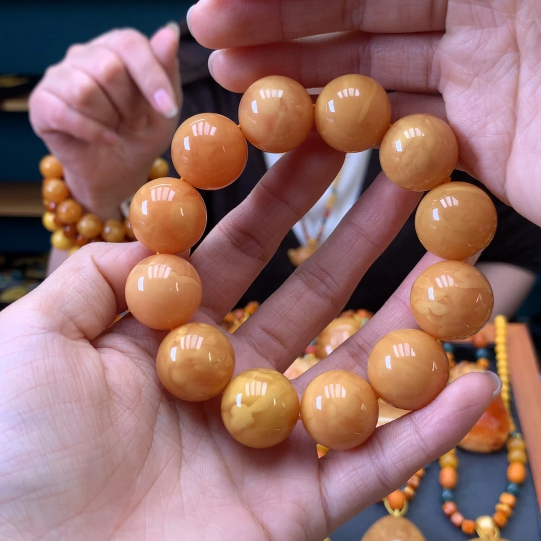 蜜蜡未镶嵌手串天然