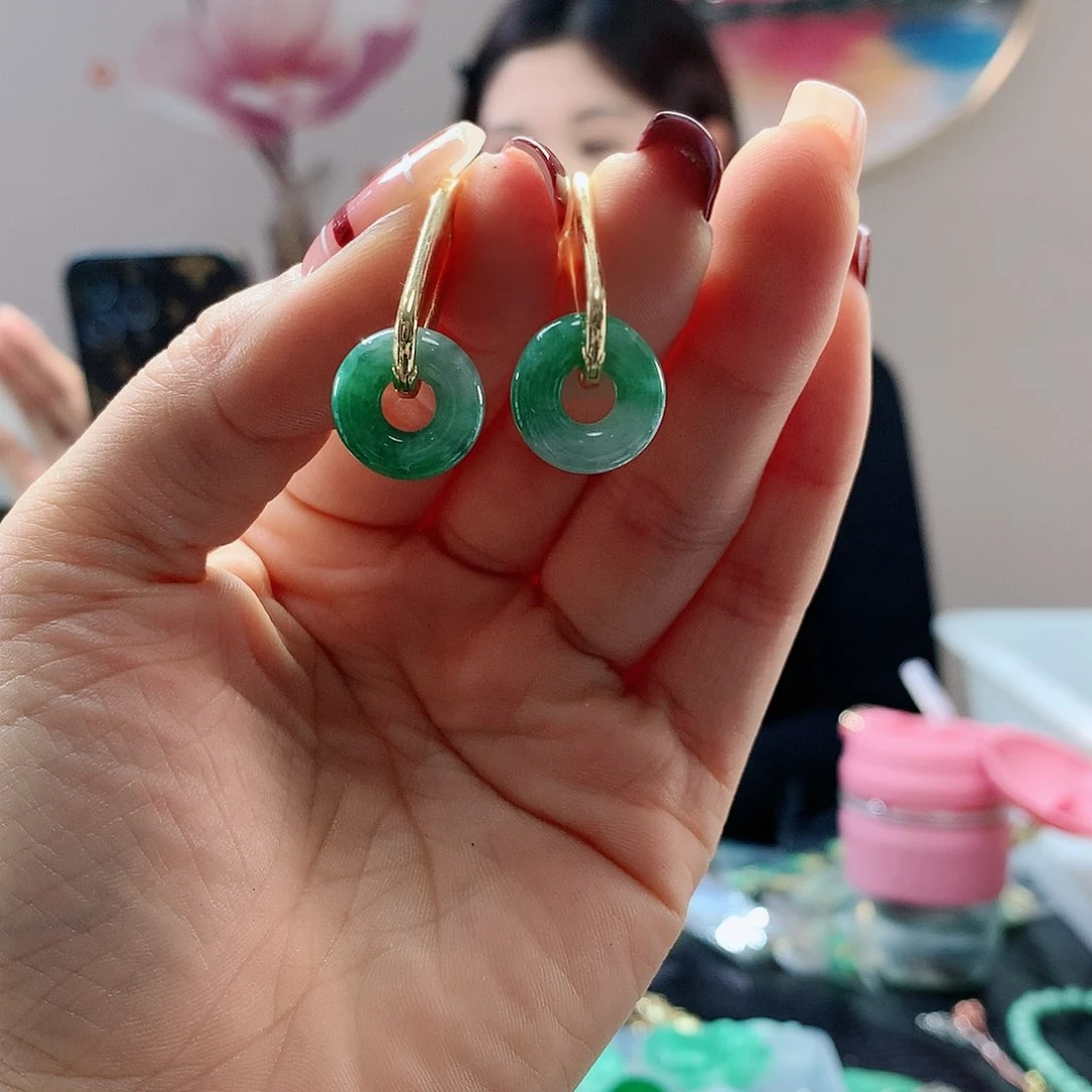 【闪购商品】翡翠耳饰未镶嵌，