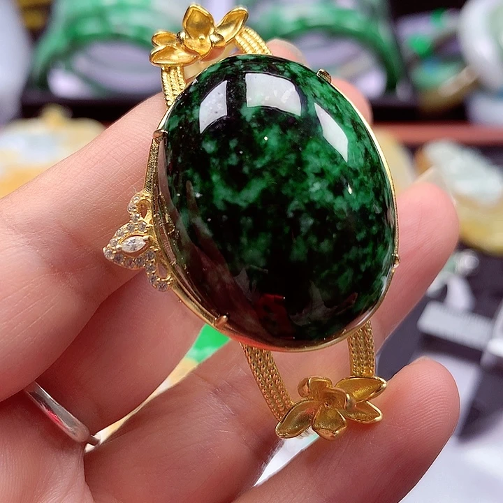 颈饰银S925镶嵌翡翠翡翠