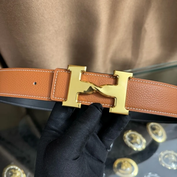 新款皮带男士头层牛皮腰带青中年H扣工字扣百搭高档送礼商务韩潮