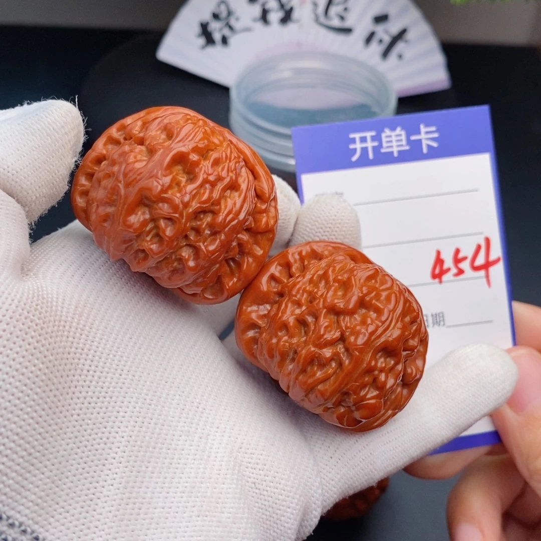 把件文玩核桃43球白454