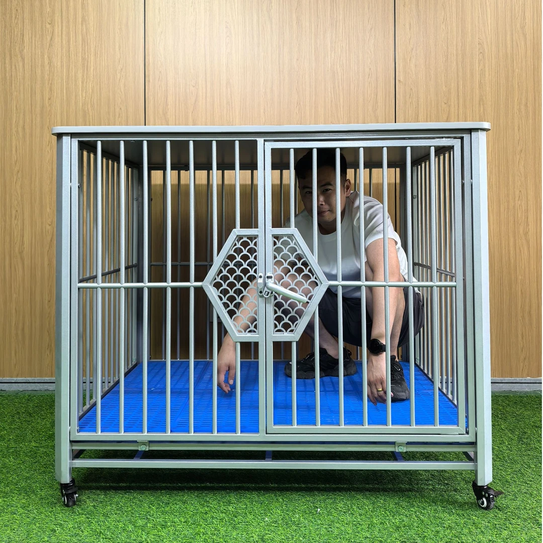 [A款](超大号）129*99*110 静音轮静音锁家具款室内狗笼子100斤犬
