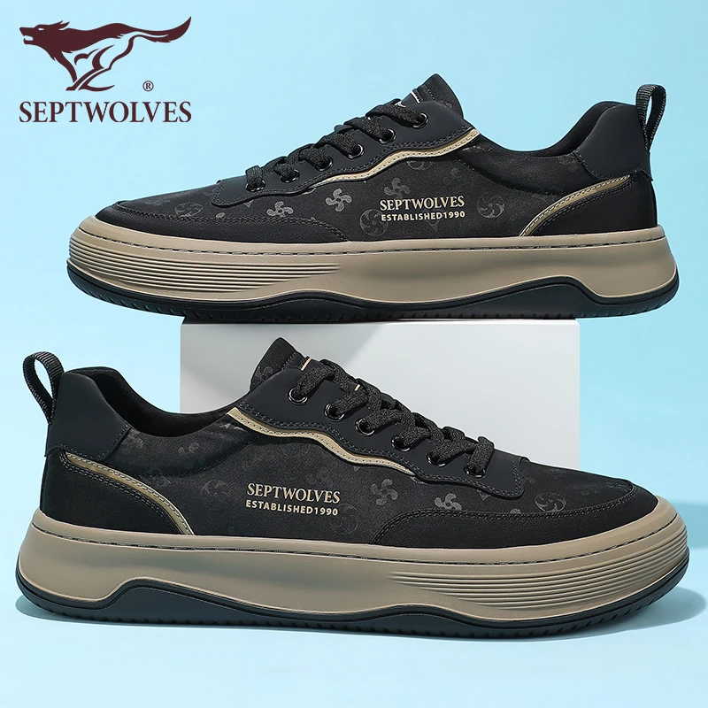 七匹狼2025新品帆布鞋男透气高档布鞋增高耐磨运动休闲鞋百搭鞋子