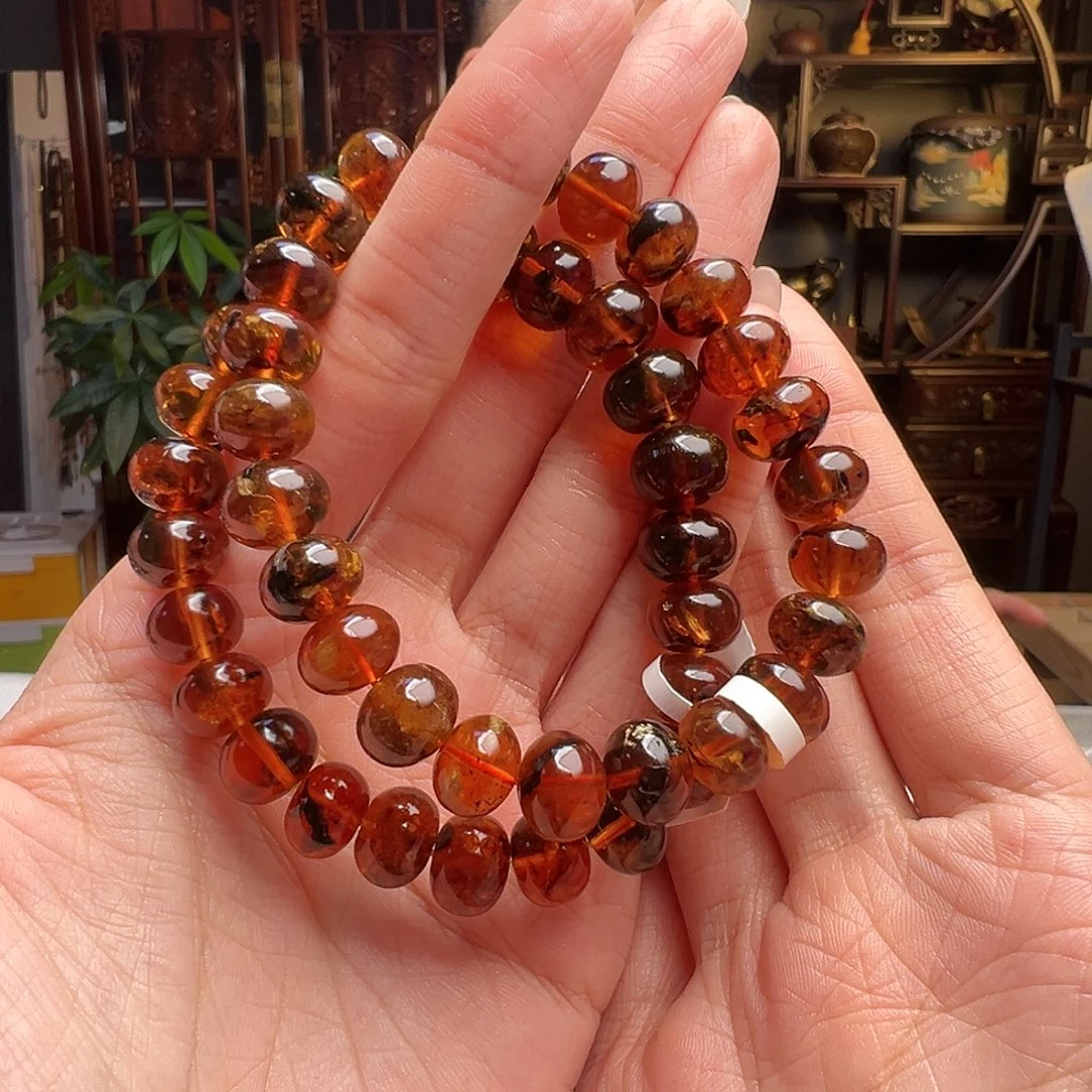 琥珀未镶嵌裸石抚顺琥珀10403十多样性发其一