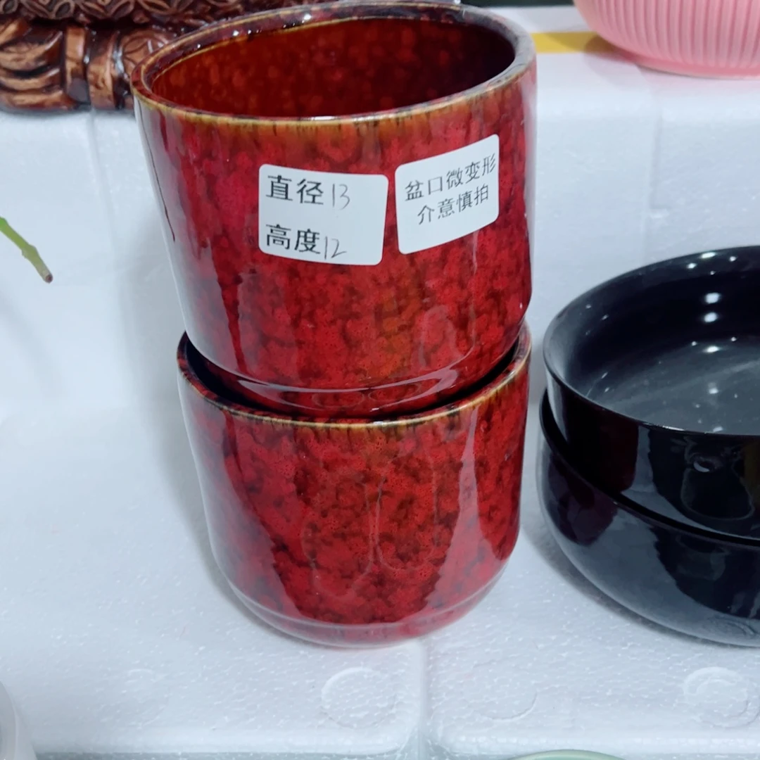 有孔，陶瓷花盆满10米包邮发货