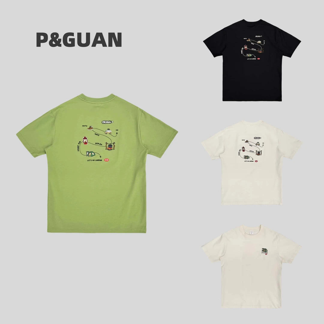 【夏季】新款男女同款时尚帐篷刺绣短袖T恤