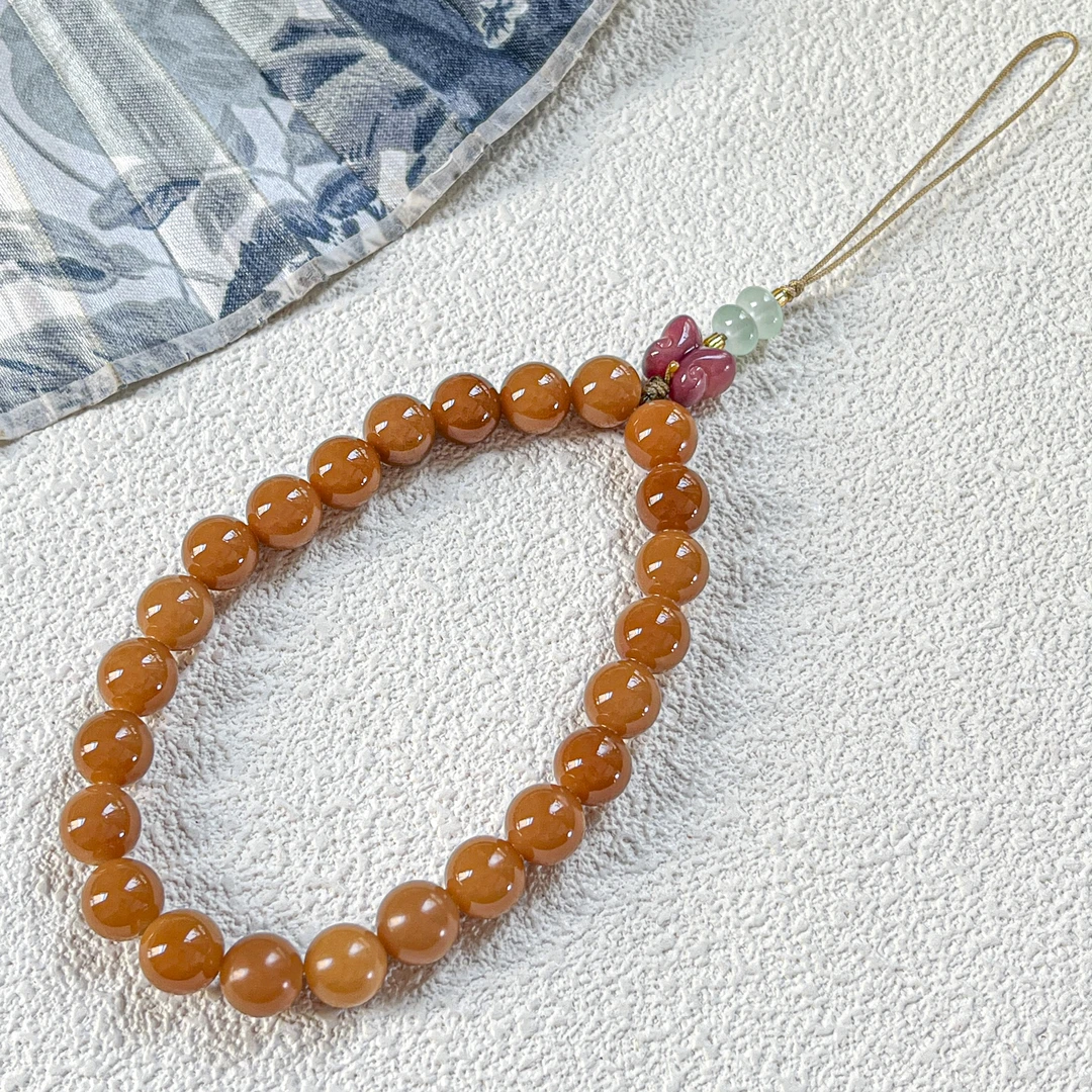 风化圆珠怡洛菩提手机链10mm G-B237055