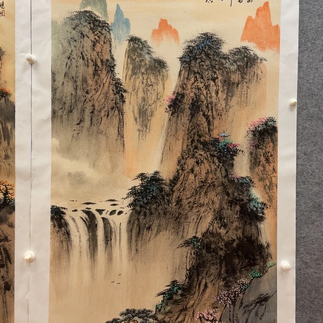 国画刘儒樵四尺作品山水