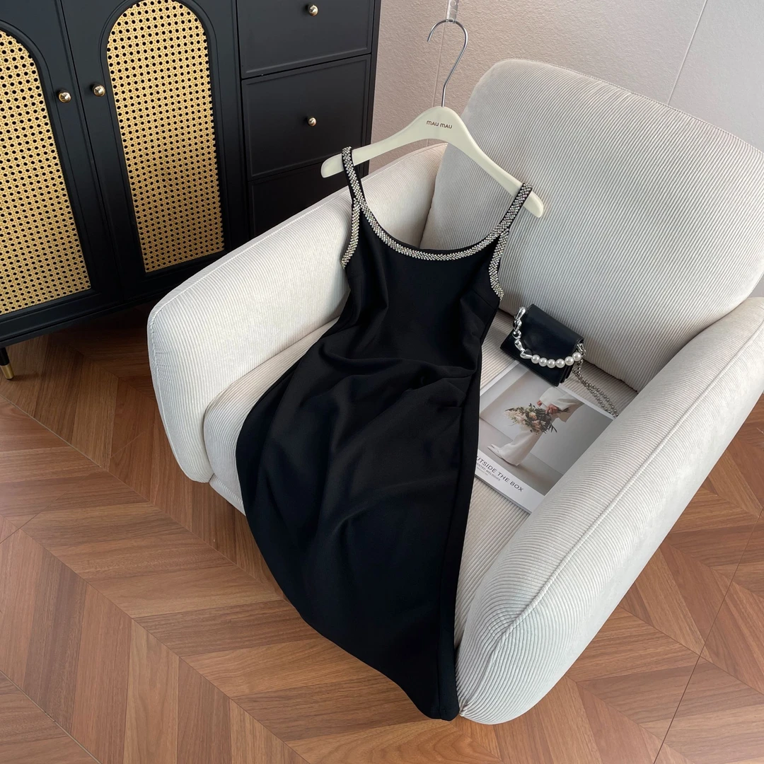 高级感时尚气质无袖吊带背心裙夏季休闲百搭连衣裙女DY1315