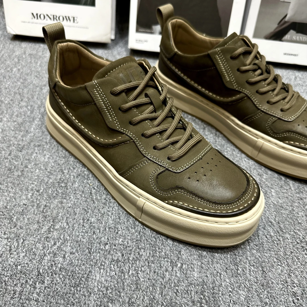 【潮牌鞋子】新款休闲板鞋真皮鞋舒服软底软面舒适男士时尚百搭L668