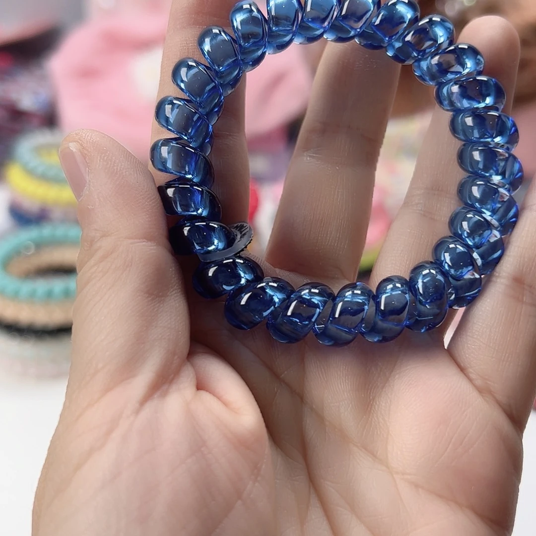 电话线平替不伤发大号（透蓝）