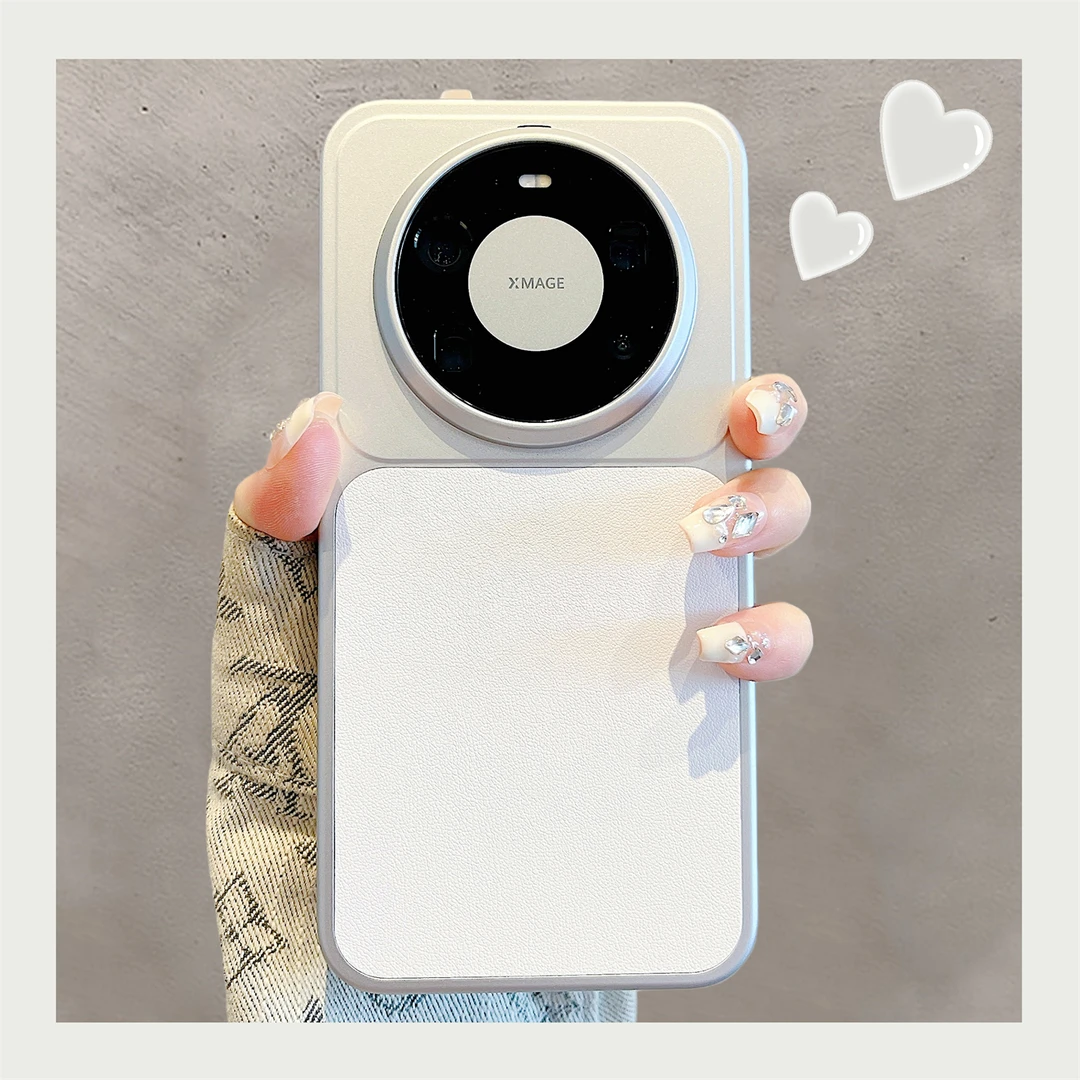 适用华为mate80promax手机壳电镀素皮保护套mate80内置磁吸70air