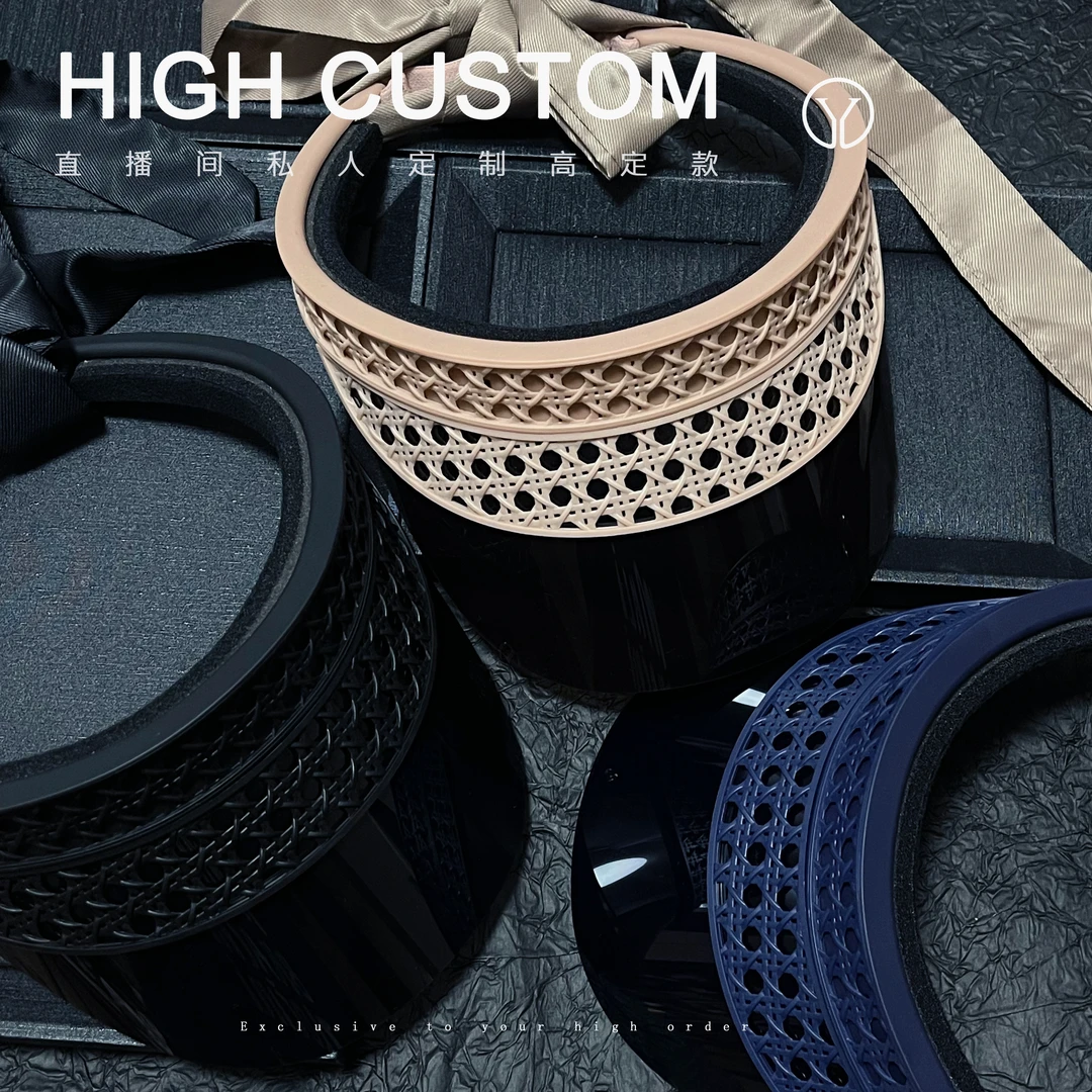 猪鼻子蝴蝶结飘带空顶帽