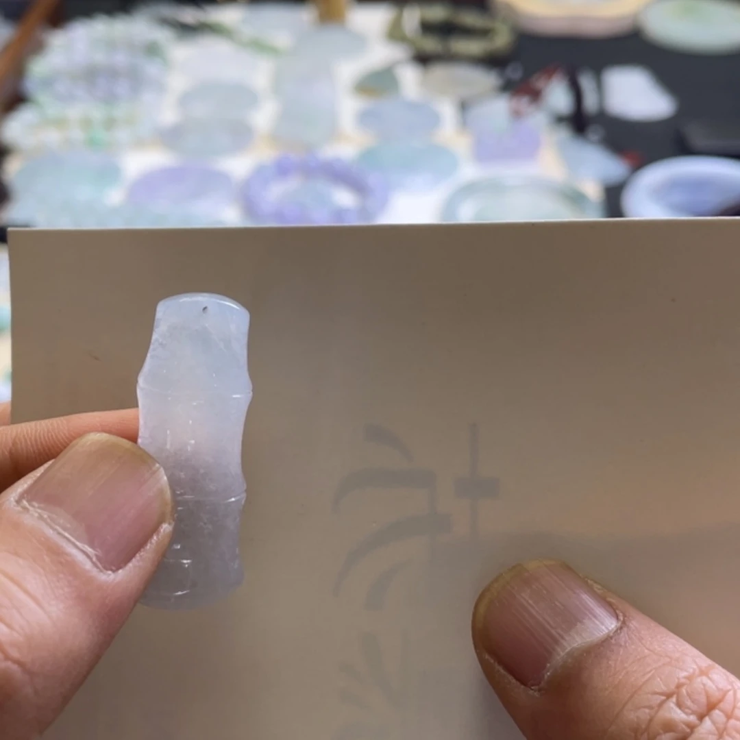 【闪购商品】翡翠颈饰未镶嵌木那雪花棉节节高升